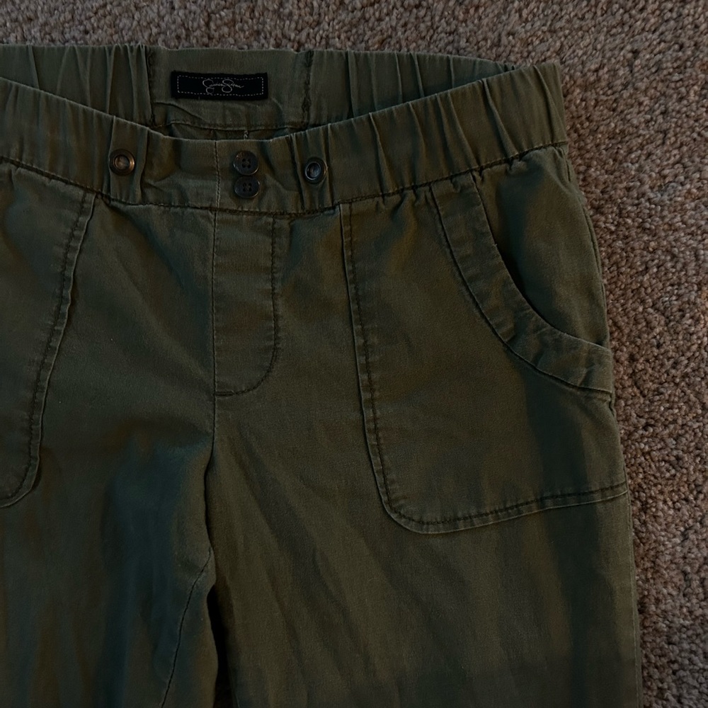 Army Green Linen Pants
